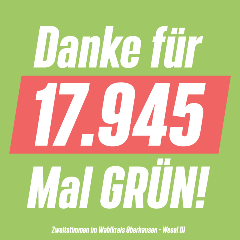 Wir bedanken uns bei allen Wählerinnen und Wählern für das beste Ergebnis bei einer Bundestagswahl